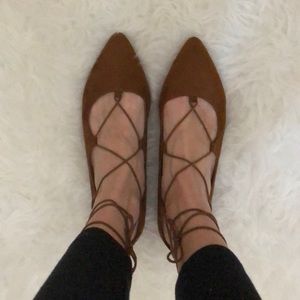 Lace up flats